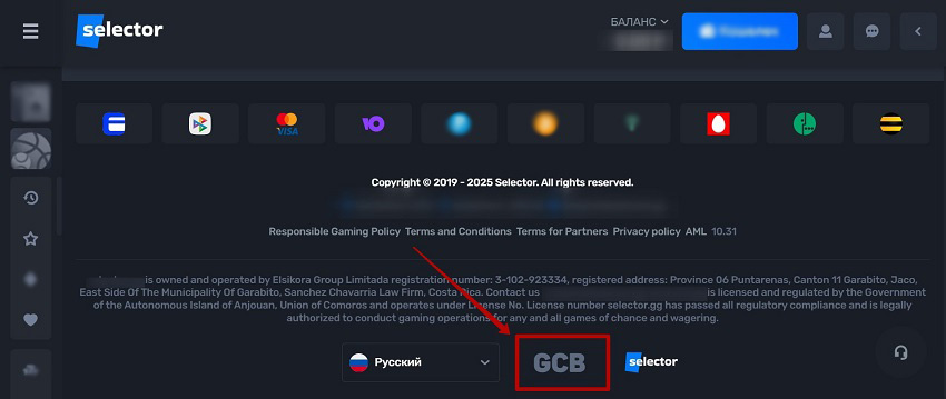 Лицензия игровой площадки